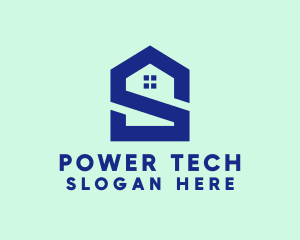 Subdivision - S Shape Polygon House logo design