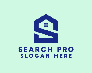 S Shape Polygon House  logo design