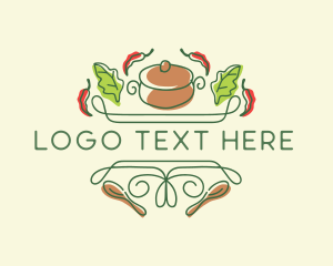 Vegetable - Kitchen Cooking Pot Restaurant logo design