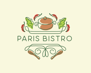 Kitchen Cooking Pot Restaurant logo design