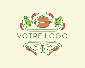 Bistro - Kitchen Cooking Pot Restaurant logo design