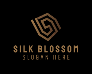 Brown Maze Letter S logo design