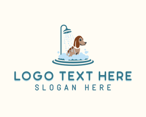 Pup - Shower Dog Grooming logo design