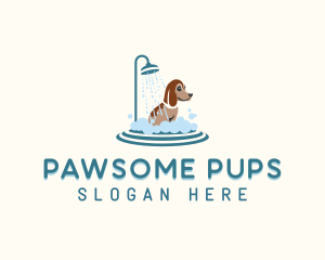 Shower Dog Grooming logo design