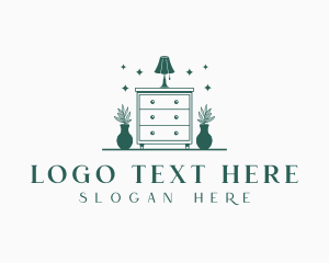 Indoor - Cabinet Vase Lamp Furniture logo design