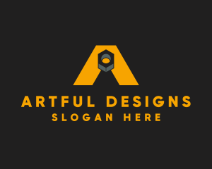 Industrial Hardware Tools Letter A logo design