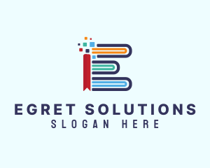 Digital Bookmark Library logo design