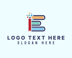 Teach - Digital Bookmark Library logo design