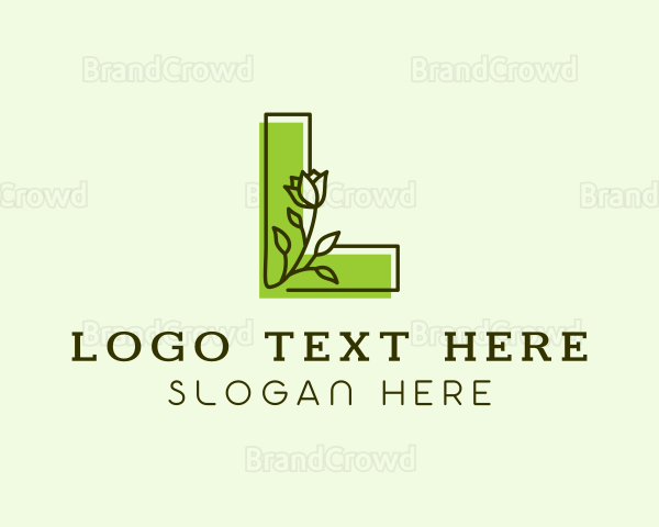Tulip Flower Letter L Logo