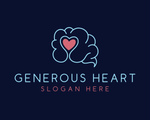 Brain Heart Psychiatrist logo design