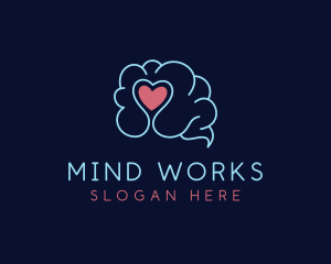 Brain Heart Psychiatrist logo design