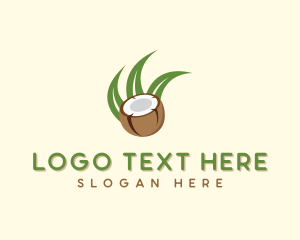 Tropical - Coconut Fruit logo design