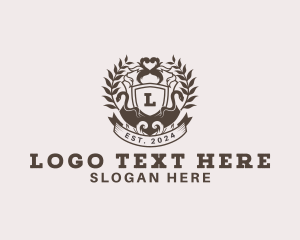 Shield - Shield Plantation Wreath logo design