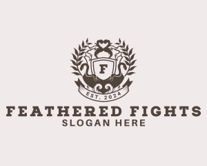 Shield Plantation Wreath logo design