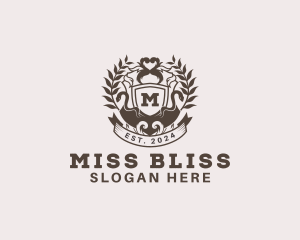 Shield Plantation Wreath logo design