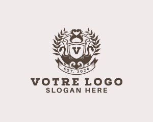 Viper - Shield Plantation Wreath logo design