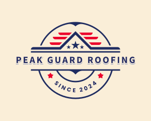 Patriotic USA Roofing logo design