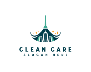 Cleaning Maintenance Broom logo design