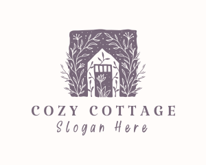 Cottage - Eco Greenhouse Plant logo design