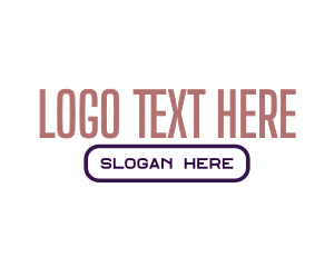 Typography - Modern Thin Pink logo design
