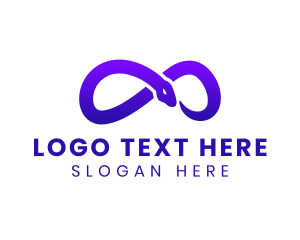 Herpetologist - Violet Infinity Snake logo design