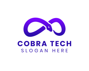 Cobra - Violet Infinity Snake logo design