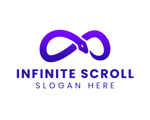 Violet Infinity Snake logo design