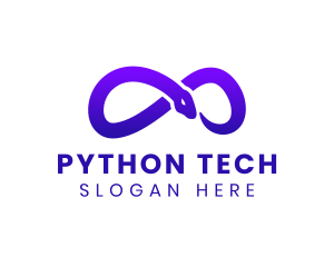 Python - Violet Infinity Snake logo design