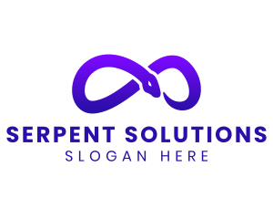 Snake - Violet Infinity Snake logo design