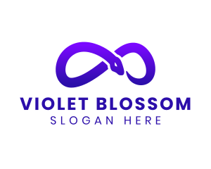 Violet Infinity Snake logo design