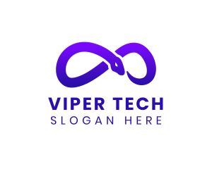 Viper - Violet Infinity Snake logo design