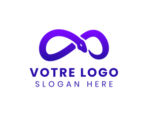 Viper - Violet Infinity Snake logo design