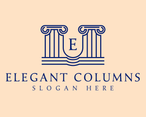 Architectural Greek Pillar logo design