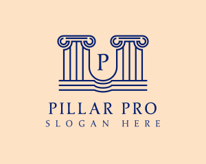 Architectural Greek Pillar logo design