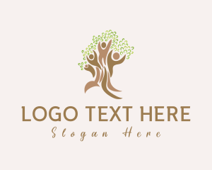 Vegetarian - Community Human Tree logo design