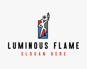 Torch - Olympic Torch Athlete logo design
