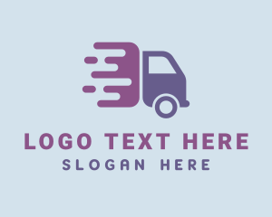 Driver - Violet Express Truck logo design