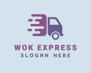 Violet Express Truck logo design