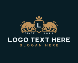 Luxury - Bull Royal Crest logo design