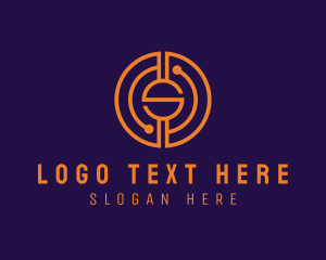 Mobile - Tech Circuit Letter S logo design