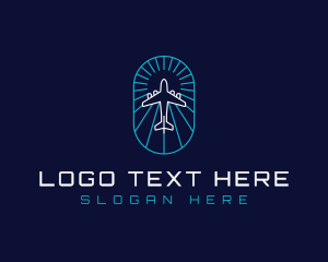 Adventure - Plane Aviation Flight logo design