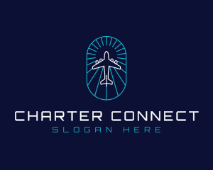 Charter - Plane Aviation Flight logo design