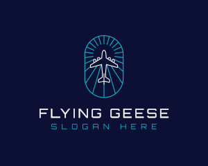 Plane Aviation Flight logo design