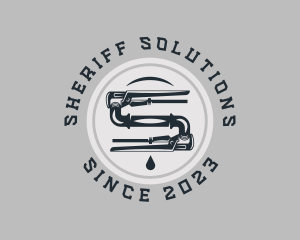 Pipe Wrench Plumbing Maintenance logo design