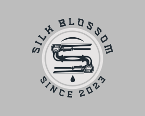 Pipe Wrench Plumbing Maintenance logo design