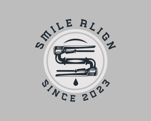 Pipe Wrench Plumbing Maintenance logo design