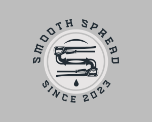 Pipe Wrench Plumbing Maintenance logo design