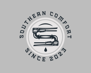 Pipe Wrench Plumbing Maintenance logo design