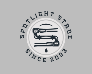 Pipe Wrench Plumbing Maintenance logo design