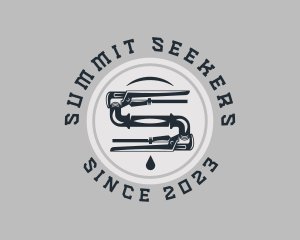 Pipe Wrench Plumbing Maintenance logo design